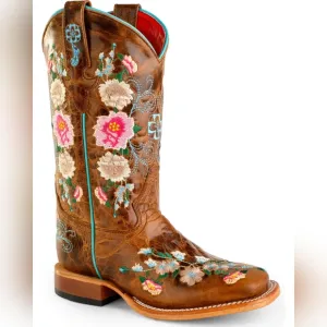 MACIE BEAN Girls' Honey Bunch Western Square Toe Boots In Tan 2.