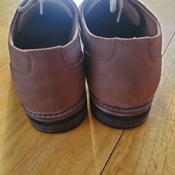 Madden Mens Casual Dress Shoes Brown Size 10 1/2 M Leather Sock Faux Suede