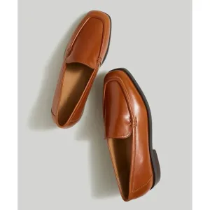 Madewell The Bennie Loafer Flat Leather Warm Coffee Sz 7 Preppy Slip On NO287