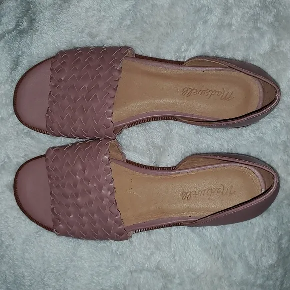 Madewell The Kinsley d'Orsay Flat in Woven Leather Size 7.5
