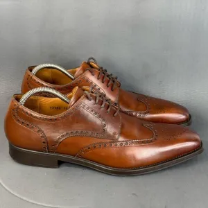 Magnanni Brown Leather Oxford Wingtip Shoes men’s size 11.5