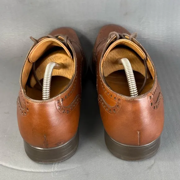 Magnanni Brown Leather Oxford Wingtip Shoes men’s size 11.5