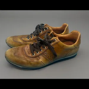 Magnanni Cristian Sneakers Mens 10.5‎ M Brown/Tan Leather Casual Lace Up Shoes