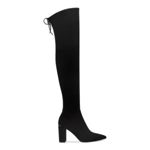 MARC FISHER Womens Black Tie Detail Vany Pointed Toe Block Heel Heeled Boots 5 M