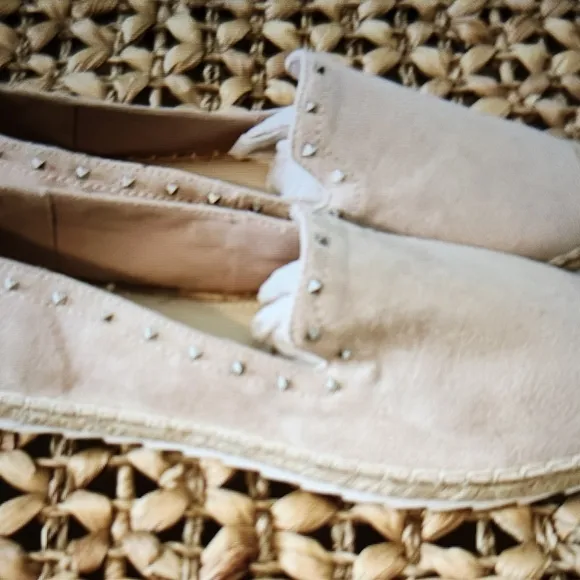 Marc Fisher Women's Pink Slip On Studded Espedrills NWOT