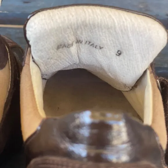 Mauri Women Suprema 8651 Rare Sport Italian Sneakers 9 Tan/Brown Crocodile Suede