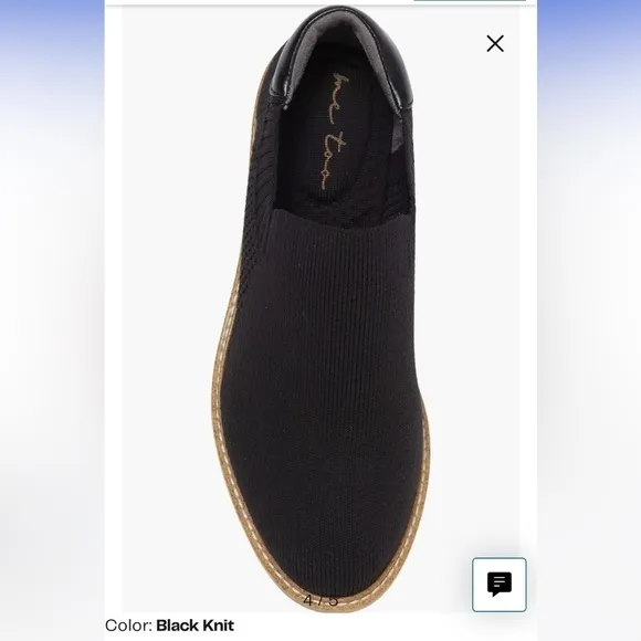 Me Too New Haze Slip-On Wedge Black Knit Shoe Women’s Size 9 NIB