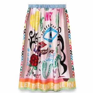 Me369 Alexa Printed Skirt Womens Size M/L