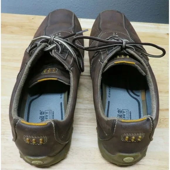 Men Timberland Low Cut Leather Shoes Size 12 M Oxford Brown Hiking Lace Up 55016