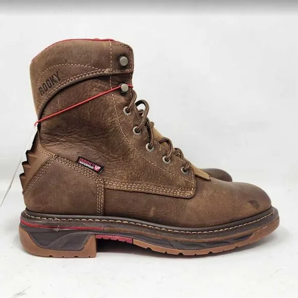 Men's 8.5 Rocky Iron Skull lacer western waterproof boots RKW0286