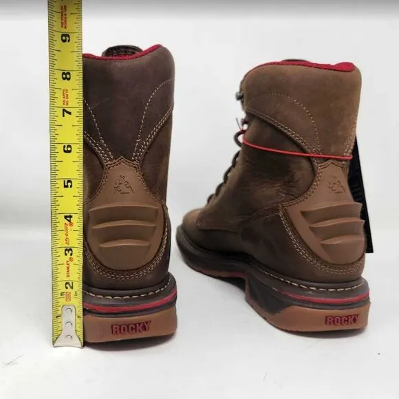 Men's 8.5 Rocky Iron Skull lacer western waterproof boots RKW0286