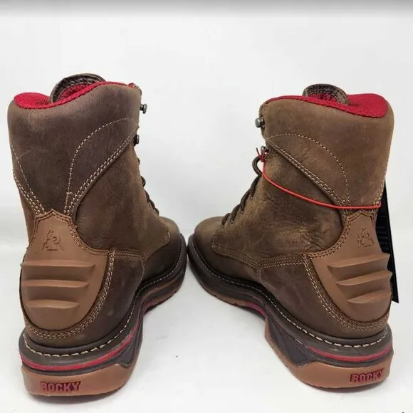 Men's 8.5 Rocky Iron Skull lacer western waterproof boots RKW0286
