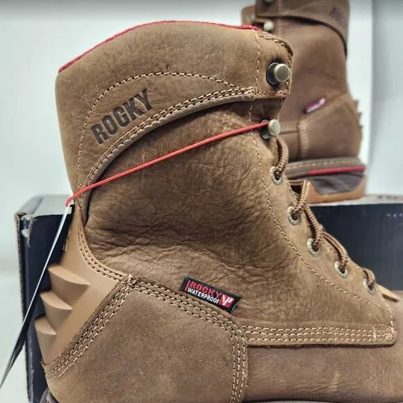 Men's 8.5 Rocky Iron Skull lacer western waterproof boots RKW0286
