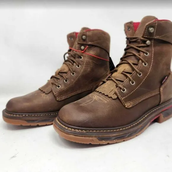 Men's 8.5 Rocky Iron Skull lacer western waterproof boots RKW0286