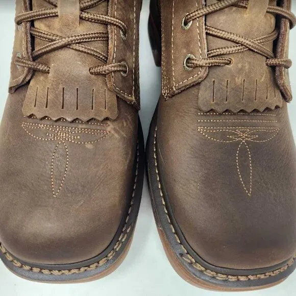 Men's 8.5 Rocky Iron Skull lacer western waterproof boots RKW0286