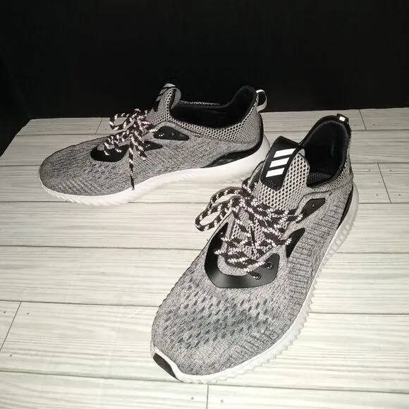 Men’s Adidas Alpha 3 Bounce Size: 9½ Grey Black Jogging Running Sneakers