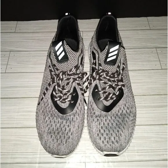 Men’s Adidas Alpha 3 Bounce Size: 9½ Grey Black Jogging Running Sneakers