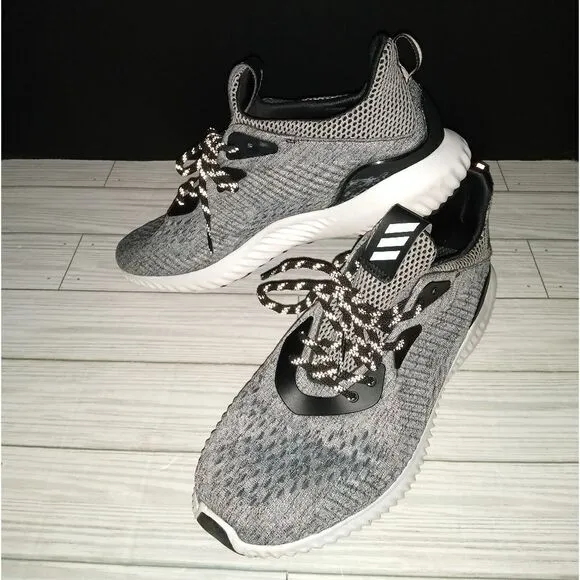 Men’s Adidas Alpha 3 Bounce Size: 9½ Grey Black Jogging Running Sneakers
