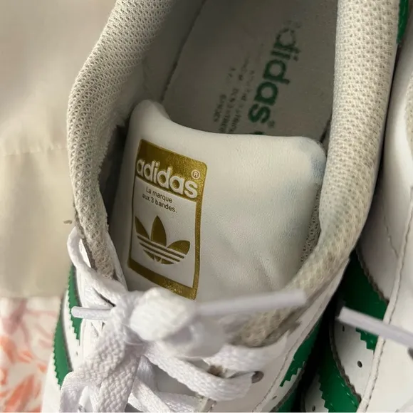 Men's Adidas Originals Superstar Green and White Shoes