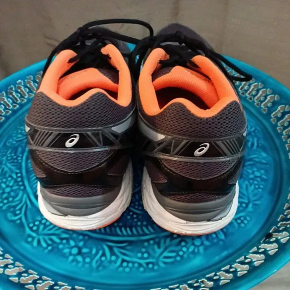 Men's Asics Gel Exalt 3 Black/Orange/Gray Running Active Sneakers Size 13