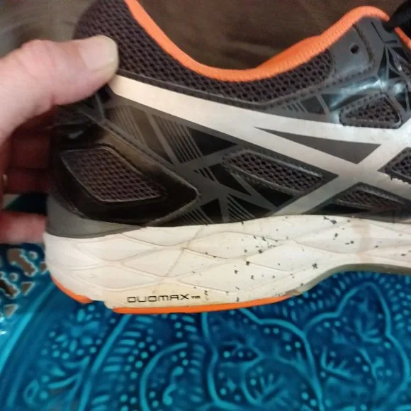 Men's Asics Gel Exalt 3 Black/Orange/Gray Running Active Sneakers Size 13
