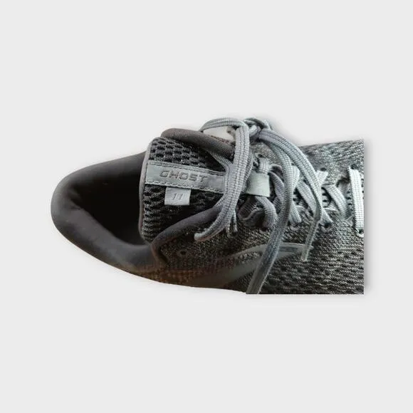 Mens Brooks GHOST Gray Running Shoes Sneakers Size 11.5 WIDE (2E)