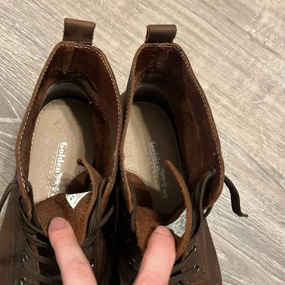 Men's Brown Leather Boots - Size 12