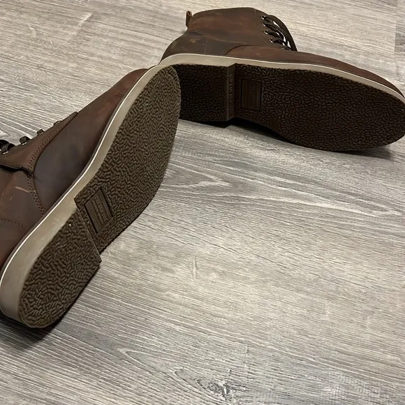 Men's Brown Leather Boots - Size 12