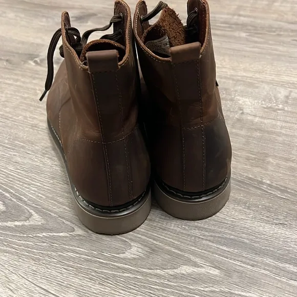 Men's Brown Leather Boots - Size 12