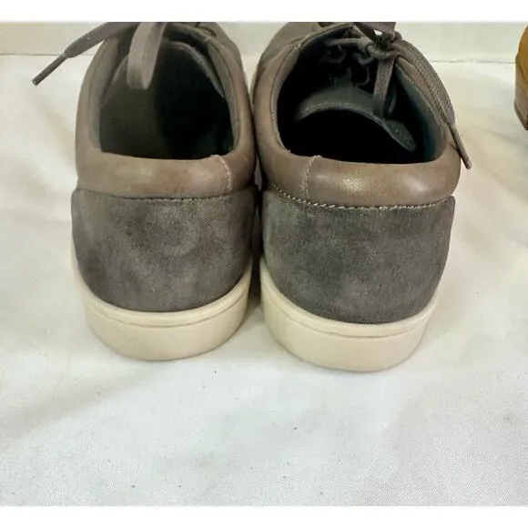 Men’s Clarks Kitna Vibe Low Top Sneaker Shoes Grey Leather Size 12