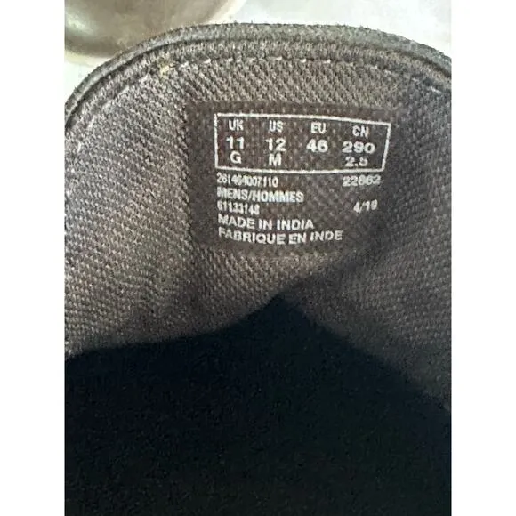 Men’s Clarks Kitna Vibe Low Top Sneaker Shoes Grey Leather Size 12
