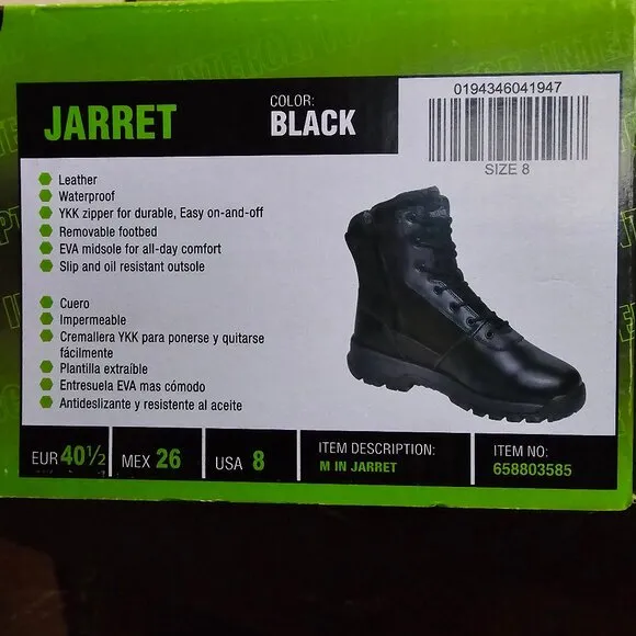 Men's Comfort Combat Tactical Boots Waterproof Slip Oil Resistant Zippered Black