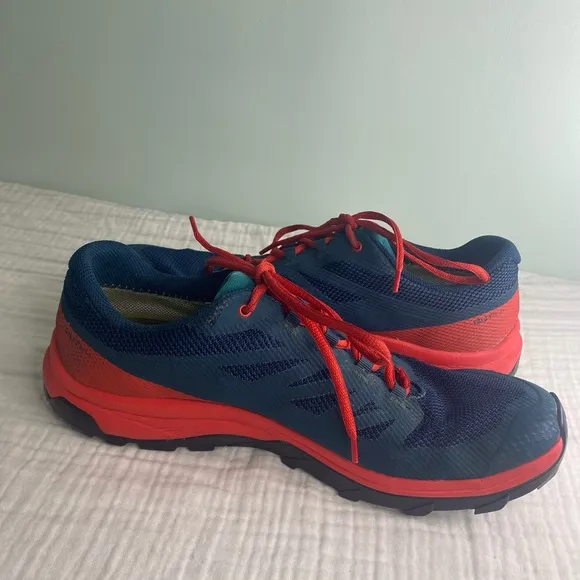 Men’s Ecco Biom Salomon Blue Orange Tennis Shoe Sneaker Size 11.5