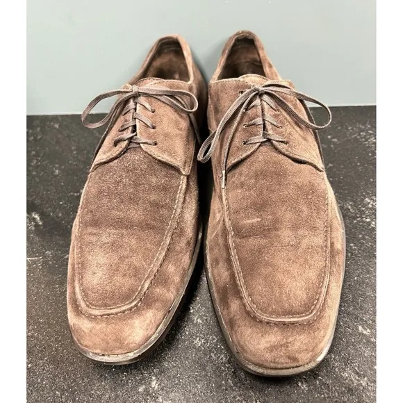 Mens Fratelli Rossetti One Brown Suede Dress Casual Lace Up Oxford Shoes 9.5