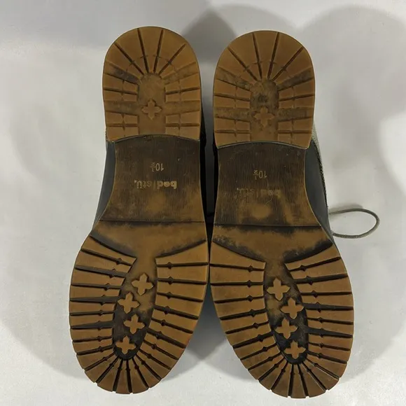 Men's Gray Leather and Canvas Shoes