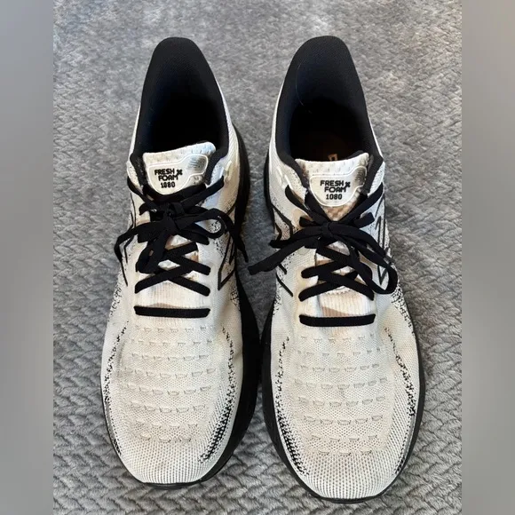 Men’s New Balance Fresh Foam x 1080 Black and White Shoes Size 13