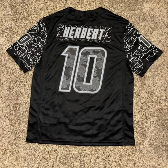 Men's Nike Justin Herbert Black Los Angeles Chargers RFLCTV Limited Jersey