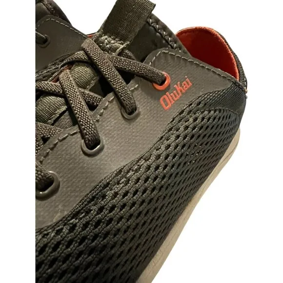 Men's‎ OluKai Moku Pae Gray Knit Slip On Sneakers Sz 9