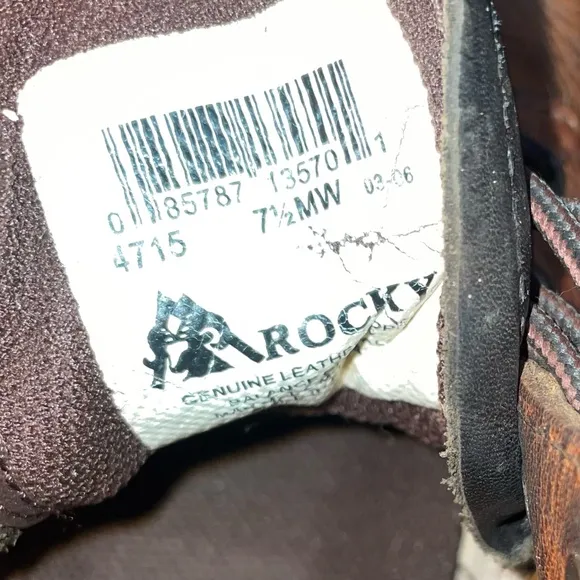 Men's Rocky Ram Ride Work Boots 7.5 W Oil Water Resistant Composite Toe