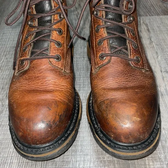 Men's Rocky Ram Ride Work Boots 7.5 W Oil Water Resistant Composite Toe