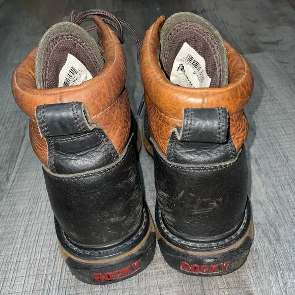 Men's Rocky Ram Ride Work Boots 7.5 W Oil Water Resistant Composite Toe