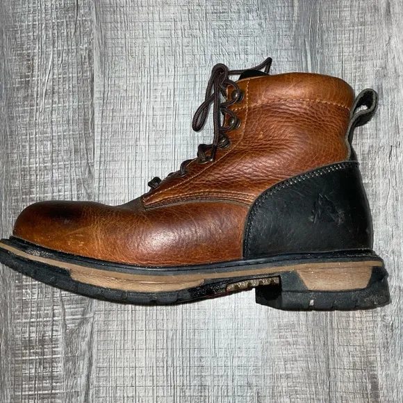 Men's Rocky Ram Ride Work Boots 7.5 W Oil Water Resistant Composite Toe