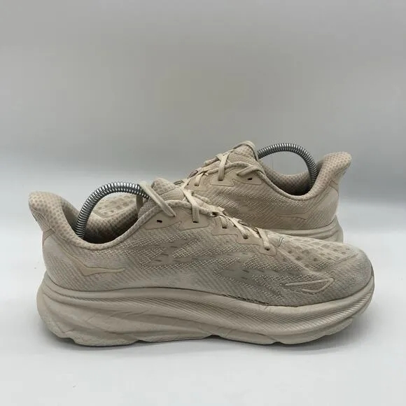 Mens Size 9.5 D Hoka Clifton 9 Shifting Sand Shoes Sneakers 1127895 SSEG