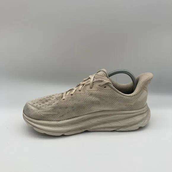 Mens Size 9.5 D Hoka Clifton 9 Shifting Sand Shoes Sneakers 1127895 SSEG