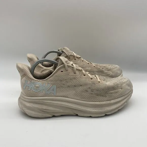 Mens Size 9.5 D Hoka Clifton 9 Shifting Sand Shoes Sneakers 1127895 SSEG