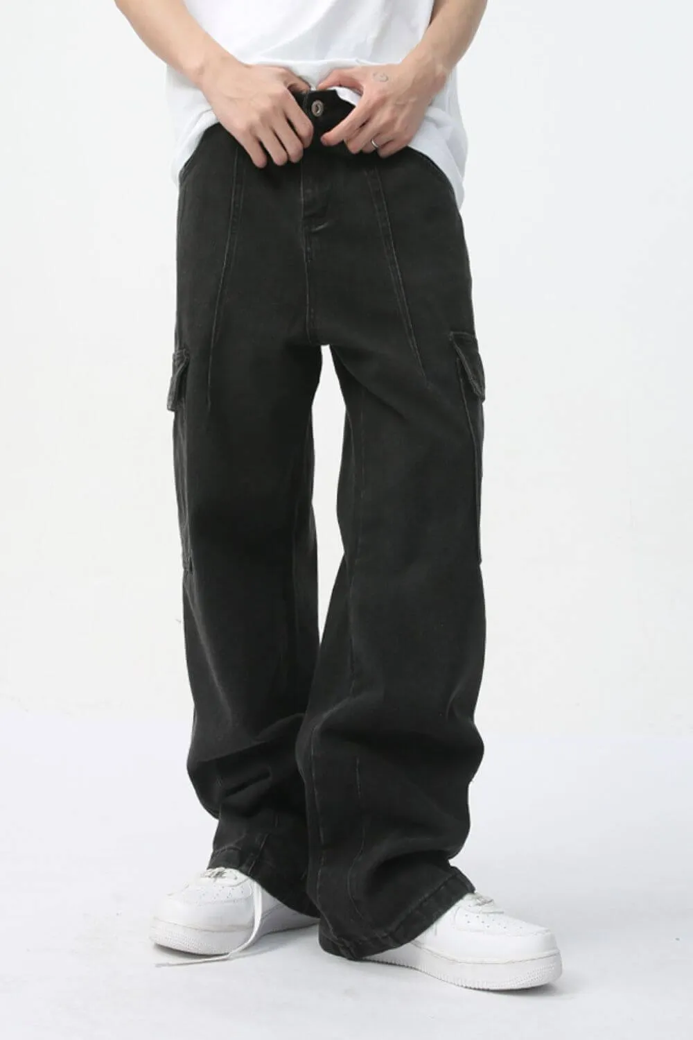 Men’s Straight Cargo Jeans | Rugged Style, All-Day Comfort
