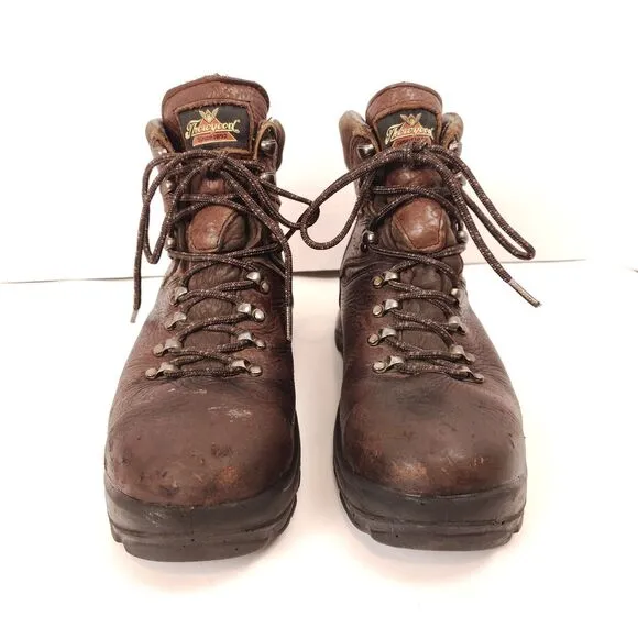 Mens Thorogood WP Safety Toe Leather Slip Resistant Work Lace Up Boots USA Made