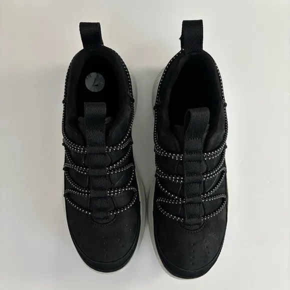 MENS US 7 UGG CA78 HERITAGE TRAINER NUBUCK SHOE SPORTY SLIP-ON SNEAKER  BLACK