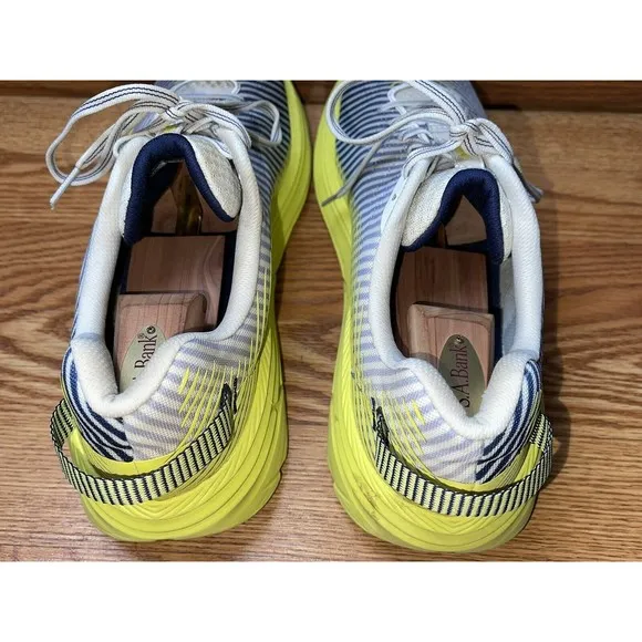 Men's US Sz 12 Hoka One One Rincon 2 1110514 BDBCT Blanc Citrus Running Sneakers