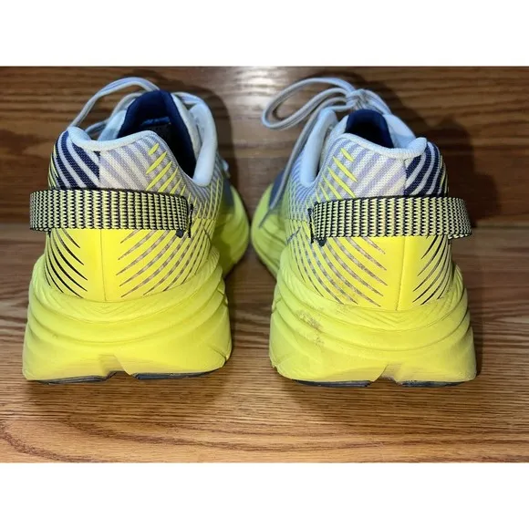 Men's US Sz 12 Hoka One One Rincon 2 1110514 BDBCT Blanc Citrus Running Sneakers